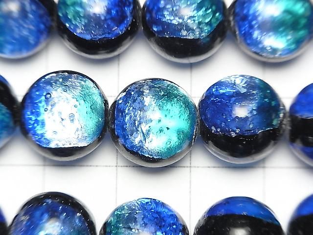 【動画】とんぼ玉 ラウンド12mm 【タケトミマリン/蓄光タイプ】 1/4連~1連(約34cm) サムネイル2