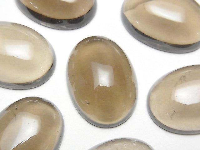【動画】スモーキークォーツAAA オーバル カボション25×18mm 1個の画像