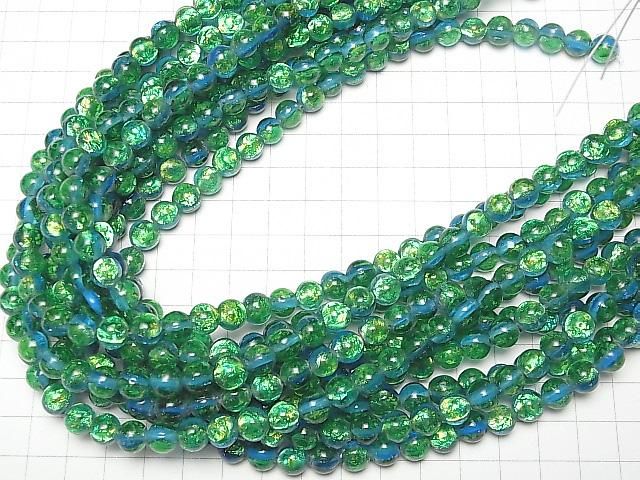 【動画】とんぼ玉 ラウンド8mm 【イヘヤマリン/蓄光タイプ】 1/4連~1連(約36cm) サムネイル4