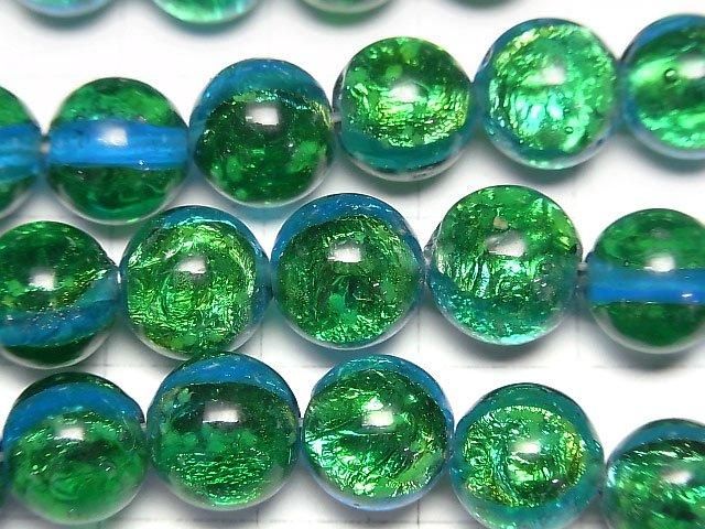 【動画】とんぼ玉 ラウンド10mm 【イヘヤマリン/蓄光タイプ】 1/4連~1連(約36cm) サムネイル2