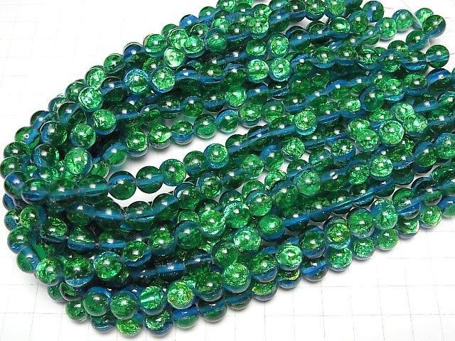 【動画】とんぼ玉 ラウンド10mm 【イヘヤマリン/蓄光タイプ】 1/4連~1連(約36cm) サムネイル4