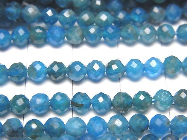 【動画】【素晴らしい輝き】アパタイトAA ラウンドカット4mm 1連(約37cm) サムネイル2