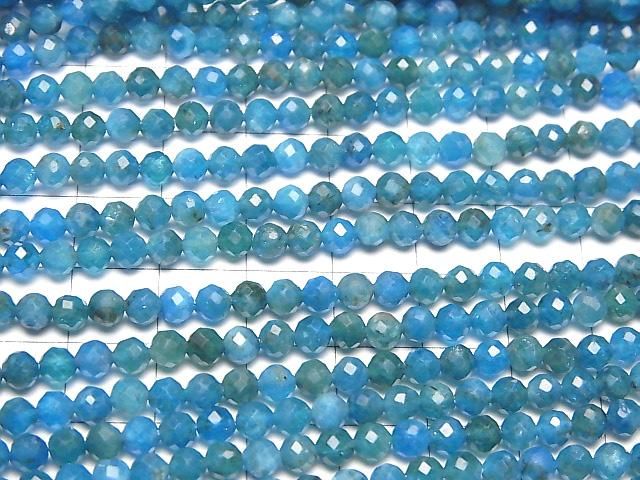【動画】【素晴らしい輝き】アパタイトAA ラウンドカット4mm 1連(約37cm) サムネイル3