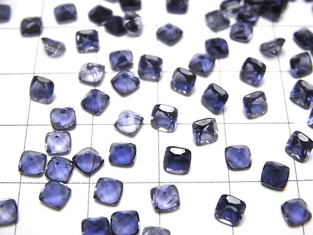 【動画】宝石質アイオライトAAA ルース スクエアファセットカット4×4mm 5粒 サムネイル4
