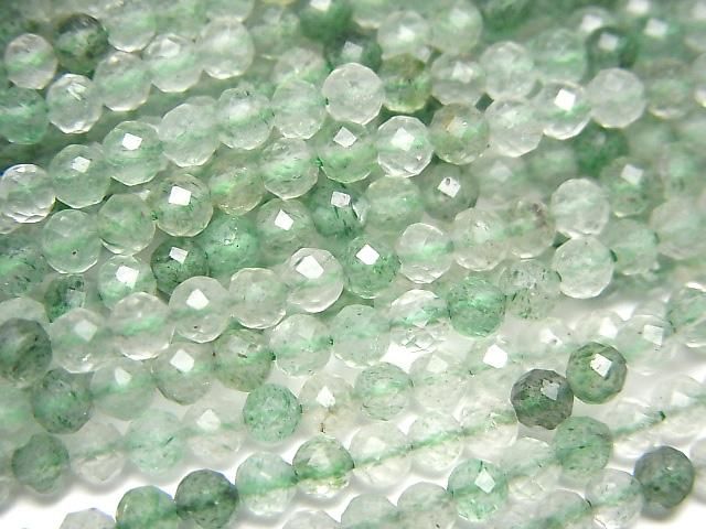 【動画】【素晴らしい輝き】グリーンアベンチュリン ラウンドカット3mm 1連(約37cm)の画像