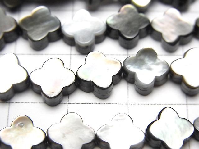 【動画】高品質ブラックシェル(黒蝶貝)AAA フラワーモチーフ8×8×3.5mm 1/4~1連(約38cm) サムネイル2