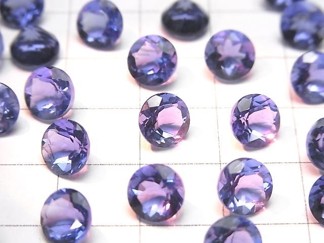 【動画】宝石質カラーチェンジフローライトAAA ルース ラウンドファセットカット7×7mm 1粒 サムネイル4