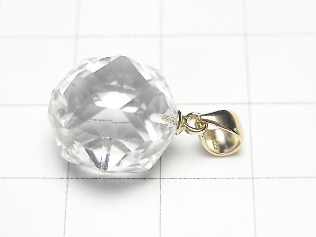 【動画】【素晴らしい輝き】クリスタルAAA スターラウンドカット14mm ペンダントトップ 14KGP製 1個 サムネイル3