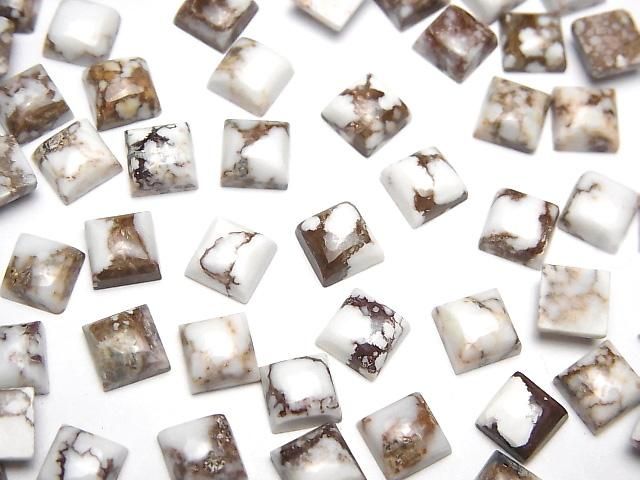 【動画】ワイルドホース スクエア カボション6×6mm 5個の画像