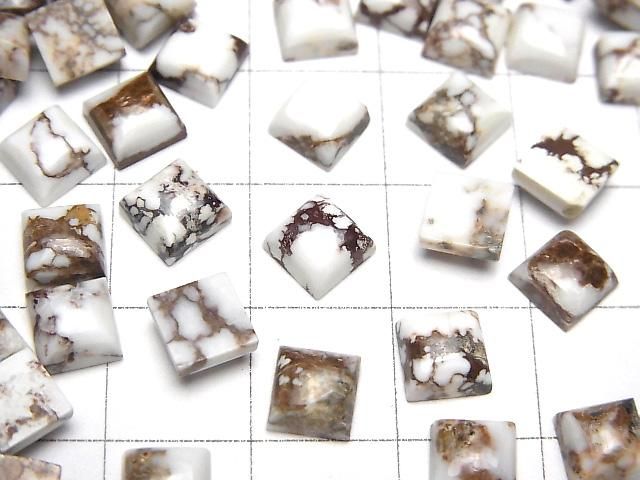【動画】ワイルドホース スクエア カボション6×6mm 5個 サムネイル2