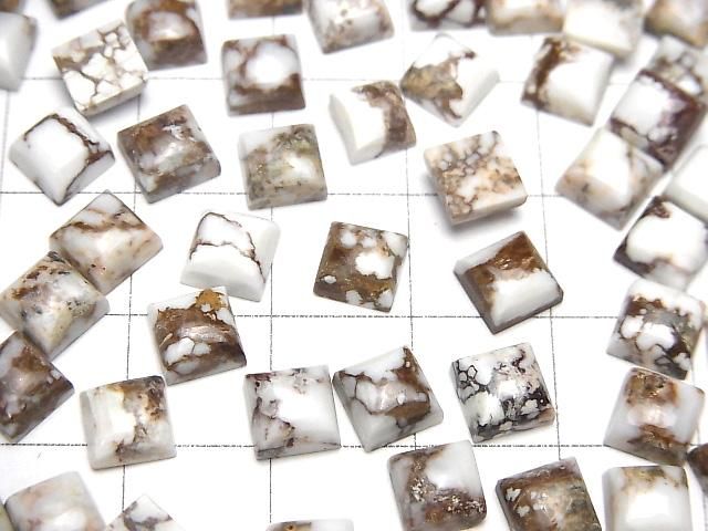 【動画】ワイルドホース スクエア カボション6×6mm 5個 サムネイル3