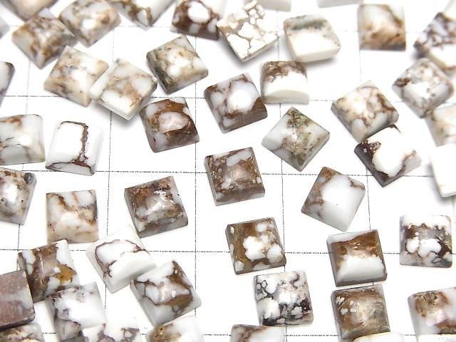 【動画】ワイルドホース スクエア カボション6×6mm 5個 サムネイル4