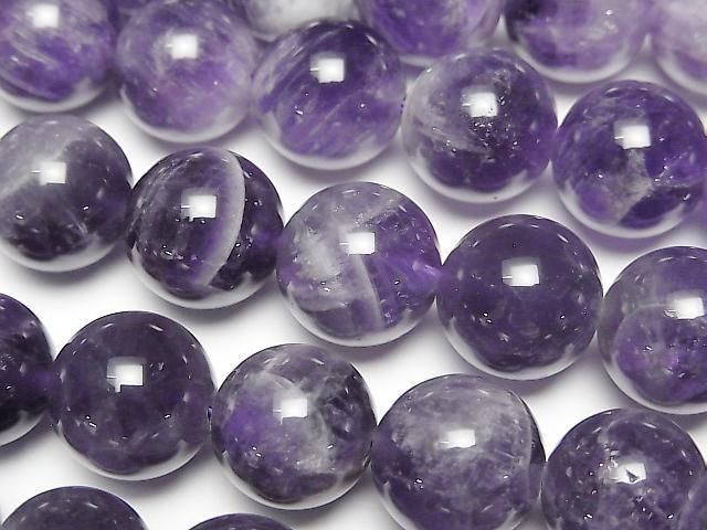 【動画】ストライプアメジスト ラウンド12mm 1連(約36cm)の画像