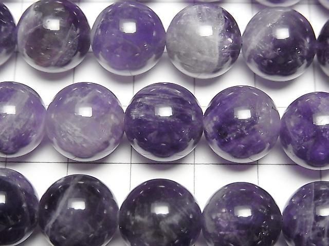 【動画】ストライプアメジスト ラウンド12mm 1連(約36cm) サムネイル2