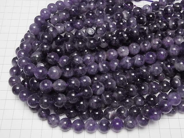 【動画】ストライプアメジスト ラウンド12mm 1連(約36cm) サムネイル4