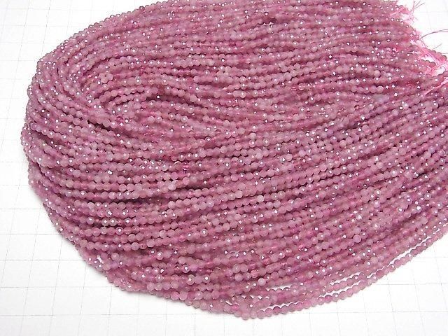 【動画】【素晴らしい輝き】ピンクトルマリンAA+ ラウンドカット3mm 1連(約36cm) サムネイル4