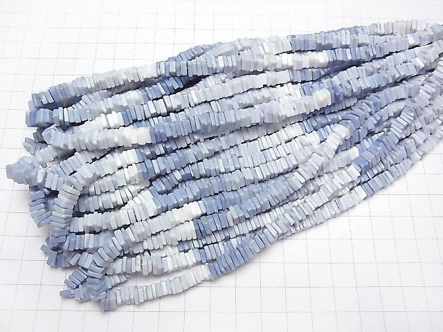 【動画】ブルーオパールAA++ スクエアロンデル(ディスク) 1連(約40cm) サムネイル4