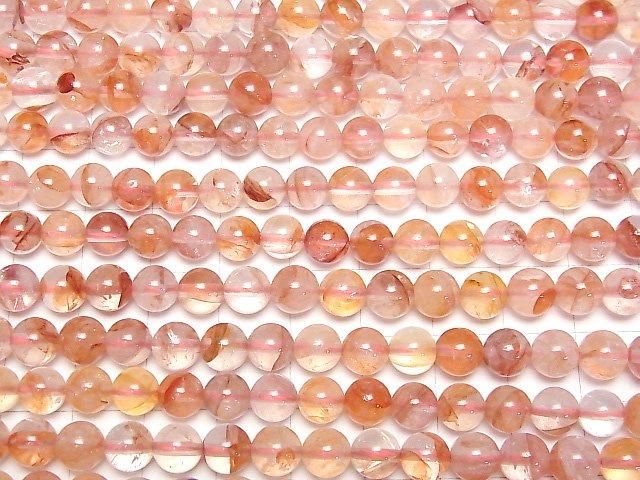【動画】レッドヘマタイトクォーツAAA ラウンド6.5mm 1連(約37cm) サムネイル3