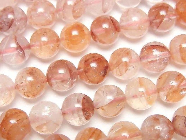 【動画】レッドヘマタイトクォーツAAA ラウンド8mm 半連/1連(約36cm)の画像
