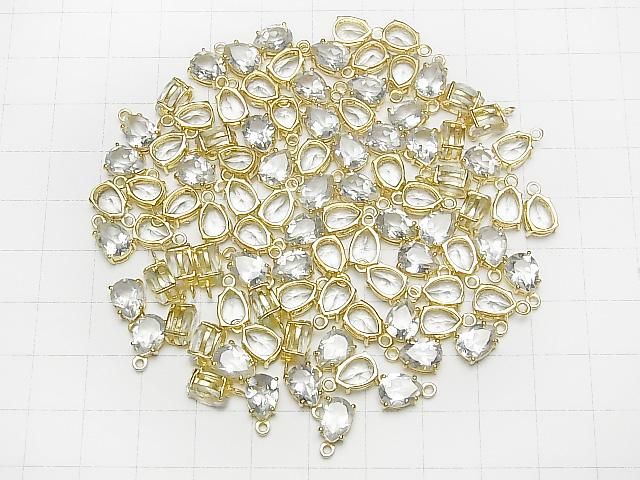 【動画】宝石質グリーンアメジストAAA 枠留めペアシェイプファセットカット8×6mm 18KGP 2個 サムネイル4