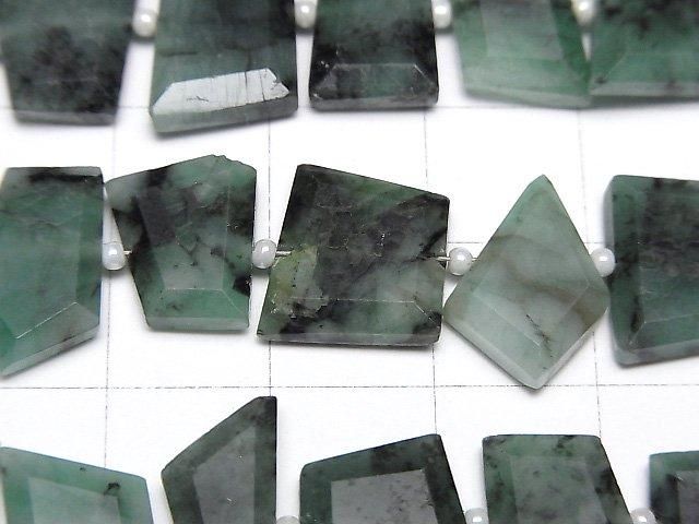 【動画】ブラジル産エメラルドAA ラフスライスカット 1連(約17cm) サムネイル2
