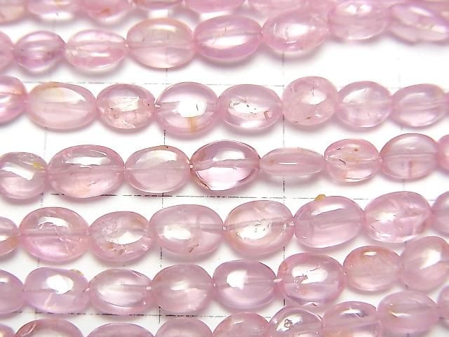 【動画】宝石質ピンクスピネルAAA- オーバル 半連/1連(約19cm) サムネイル2