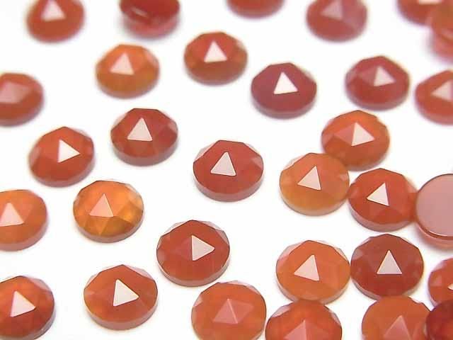 【動画】レッドアゲートAAA ラウンド ローズカット6×6mm 5個の画像