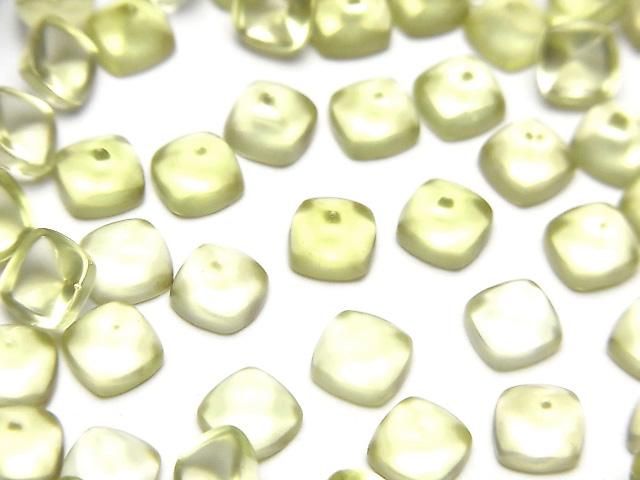 【動画】宝石質レモンクォーツAAA シュガーローフカット6×6mm 4個の画像