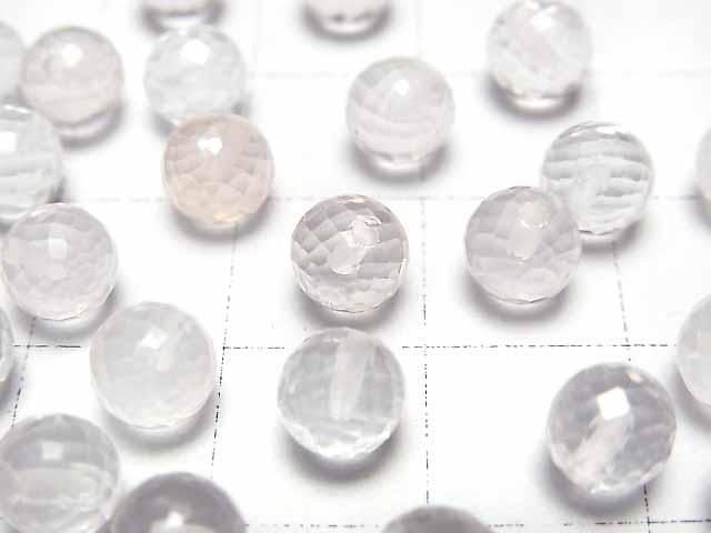 【動画】宝石質ローズクォーツAAA 片穴ラウンドカット6mm 4粒 サムネイル2