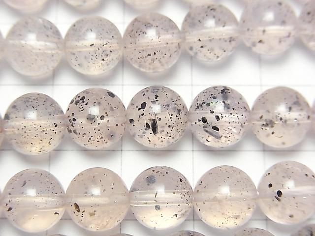 【動画】マイカインローズクォーツ ラウンド8mm 半連/1連(約37cm) サムネイル2