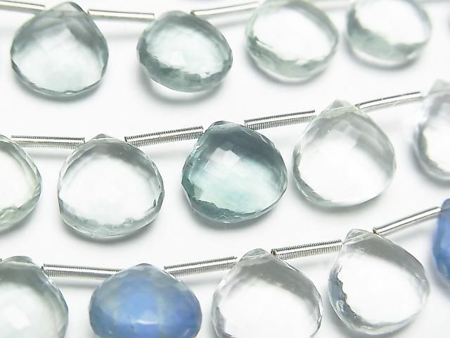 【動画】【極上カット】フローライトAAA マロン ブリオレットカット 1連(8粒)の画像