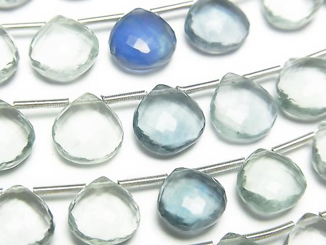 【動画】【極上カット】フローライトAAA マロン ブリオレットカット 1連(8粒)の画像