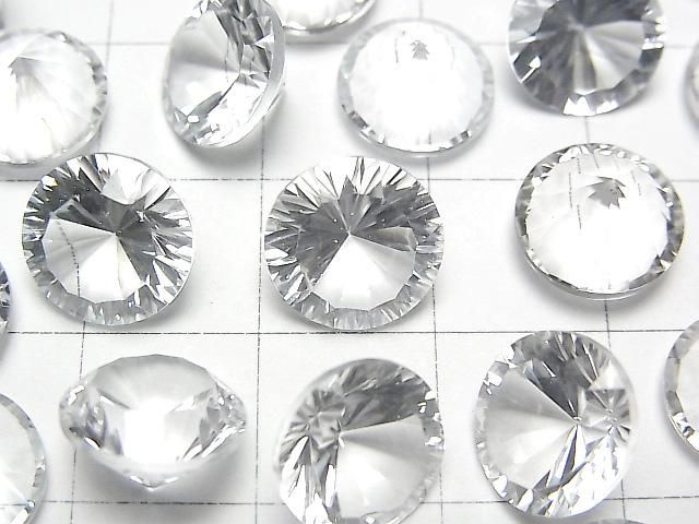 【動画】宝石質ホワイトトパーズAAA ルース ラウンド コンケーブカット10×10mm 1粒 サムネイル2