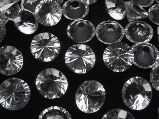 【動画】宝石質ホワイトトパーズAAA ルース ラウンド コンケーブカット10×10mm 1粒