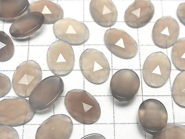 グレーオニキス オーバル ローズカット14×10mm 4個 サムネイル3