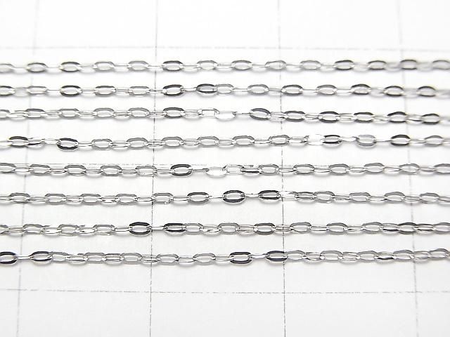プラチナ【PT850】 平小豆(あずき)チェーン ネックレス 1本(約40cm) サムネイル3