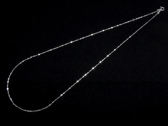 プラチナ【PT850】 平小豆(あずき)チェーン ネックレス 1本(約40cm) サムネイル4