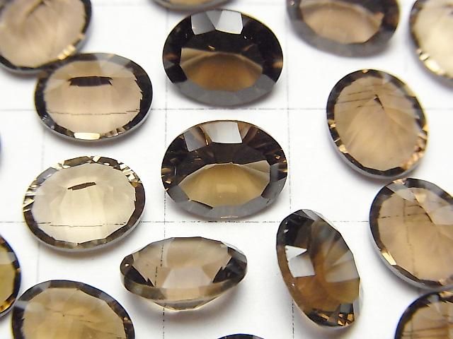【動画】宝石質スモーキークォーツAAA ルース オーバル コンケーブカット10×8mm 2粒 サムネイル2