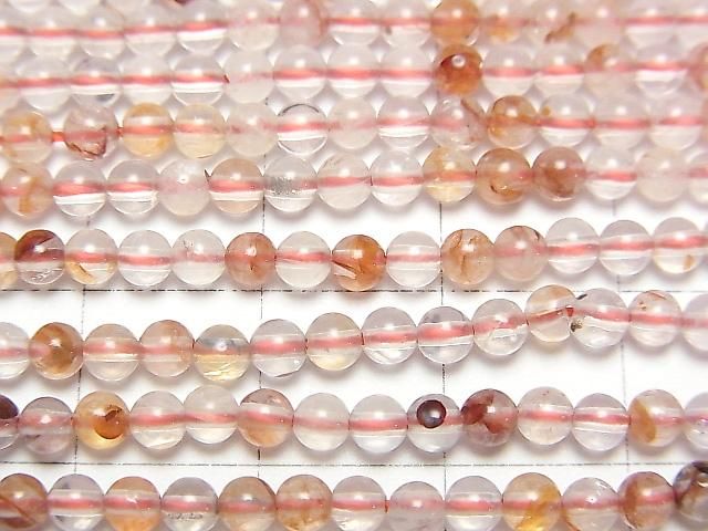 【動画】レッドヘマタイトクォーツ ラウンド3mm 1連(約36cm) サムネイル2