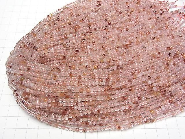 【動画】レッドヘマタイトクォーツ ラウンド3mm 1連(約36cm) サムネイル4