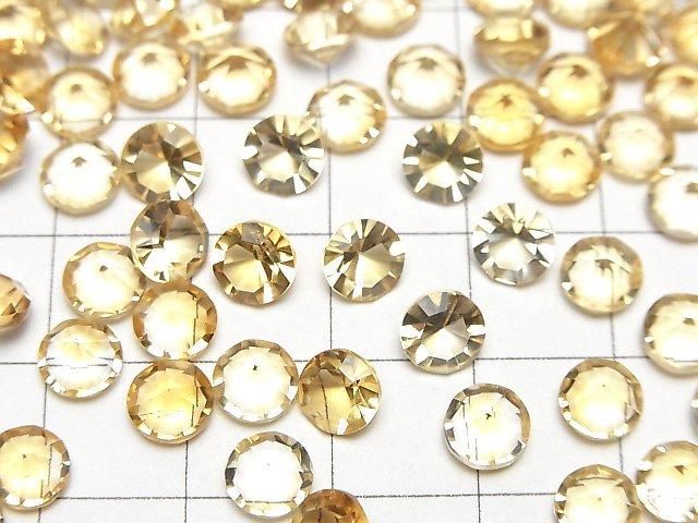 【動画】宝石質シトリンAAA ルース ラウンド コンケーブカット6×6mm 4粒 サムネイル3