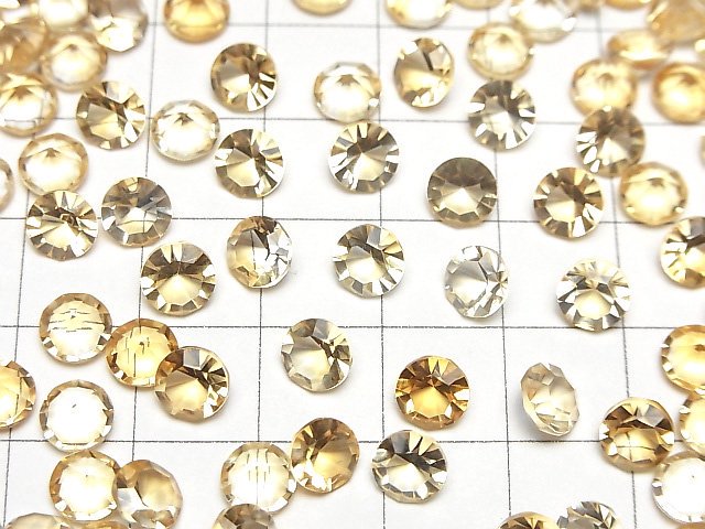 【動画】宝石質シトリンAAA ルース ラウンド コンケーブカット6×6mm 4粒 サムネイル4