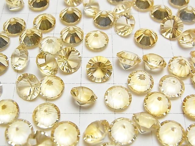 【動画】宝石質シトリンAAA ルース ラウンド コンケーブカット8×8mm 2粒 サムネイル3