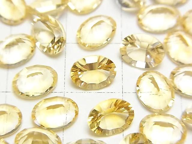 【動画】宝石質シトリンAAA ルース オーバル コンケーブカット8×6mm 4粒 サムネイル2