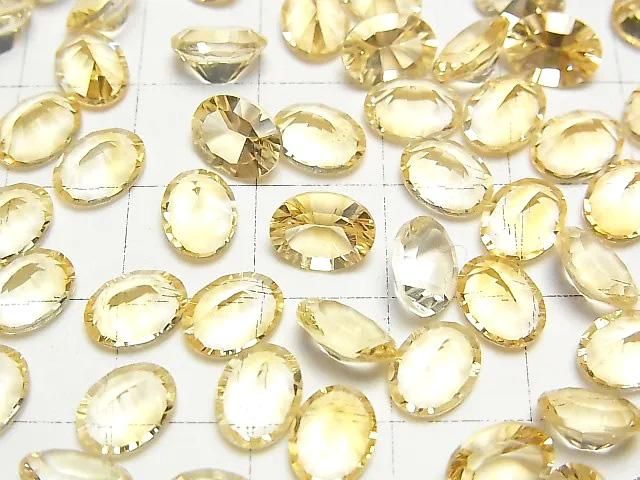 【動画】宝石質シトリンAAA ルース オーバル コンケーブカット8×6mm 4粒 サムネイル3