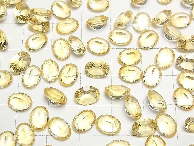 【動画】宝石質シトリンAAA ルース オーバル コンケーブカット8×6mm 4粒 サムネイル4