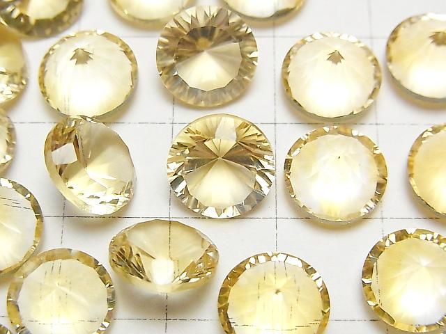 【動画】宝石質シトリンAAA ルース ラウンド コンケーブカット10×10mm 1粒 サムネイル2