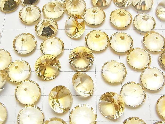 【動画】宝石質シトリンAAA ルース ラウンド コンケーブカット10×10mm 1粒 サムネイル3
