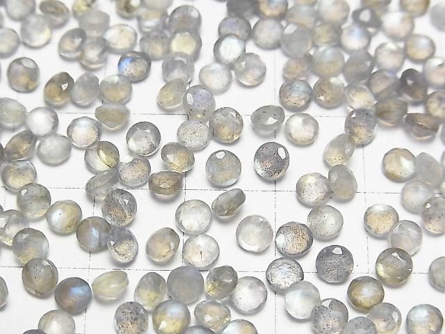 【動画】宝石質ラブラドライトAAA- ルース ラウンドファセットカット4×4mm 10粒 サムネイル3