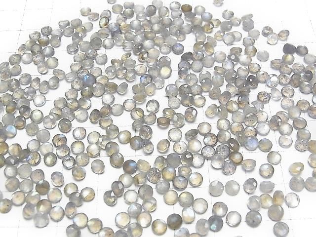 【動画】宝石質ラブラドライトAAA- ルース ラウンドファセットカット4×4mm 10粒 サムネイル4